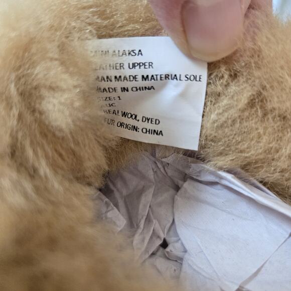 New Aerosoles Girls Mini Alaska Toasty Boot Leopard Girls Sz 1 leather wool - Picture 7 of 8